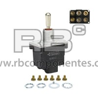 THREE POSITIONS SWITCHES WITH RETURN TO CENTER, 6F