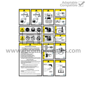 WARNING DECALS KIT FOR DIESEL AND ELECTRIC SCISSOR