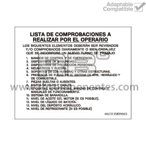 ADH. DE INSTRUCCIONES -LISTA COMPROBACION A REALIZ