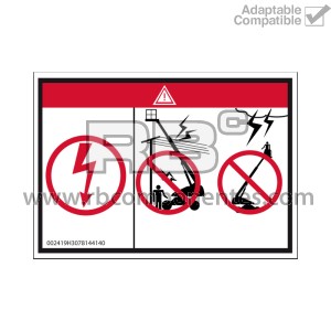 DECAL DANGER ELECTROCUTION FOR TELESCOPIC