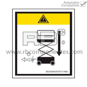 DECAL. EMERGENCY LOWERING FOR C12DX