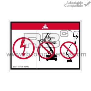 DECAL DANGER OF ELECTROCUTION FOR ARTICULATED PLAT