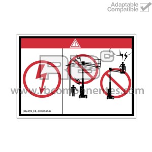 ADH. COMPATIBLE PELIGRO ELECTROCUCION HL-MASTIL