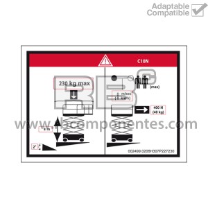 DECAL HEIGHT PLATFORM +LOAD FOR C10N