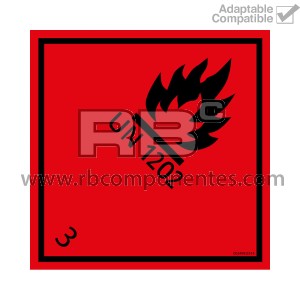 FLAMMABLE LIQUIDS DECAL 300X300mm