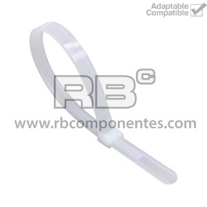 BAGS OF 100 FLANGES -  4,8 X 360 MM WHITE.