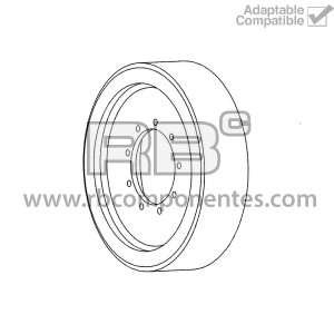 WHEEL N. M. ADAPT 1001110774 , 22x6x17.75