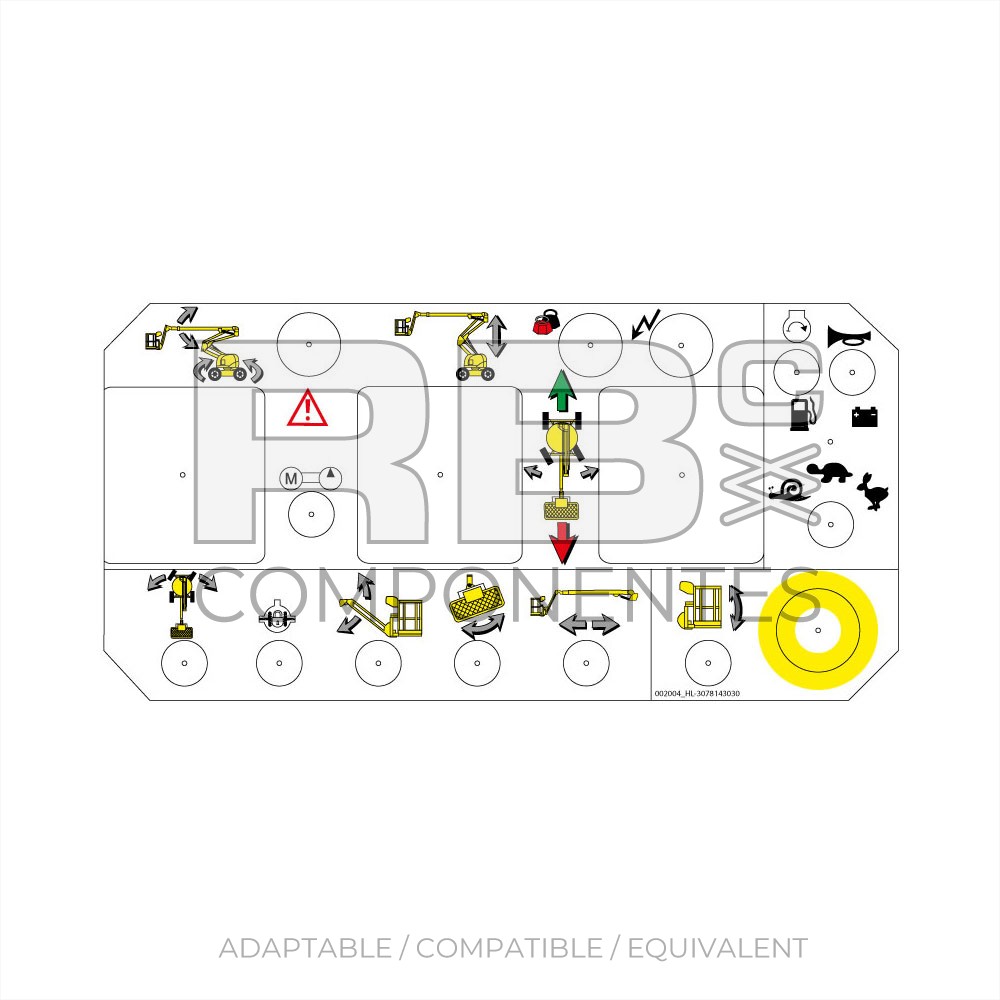 FUNCTION DECAL FOR ARTICULATED DIESEL (SPX).