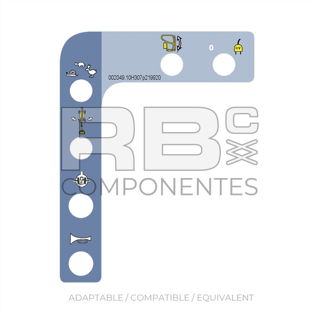 UPPER CONTROLS DECAL-LEFT SIDE