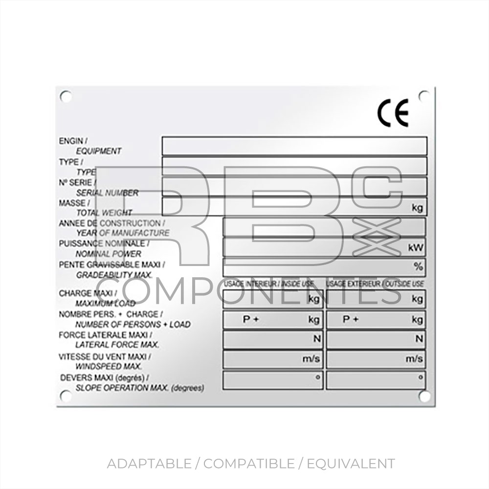 FEATURES METAL PLATE FOR ALL TYPE OF MACHINES.