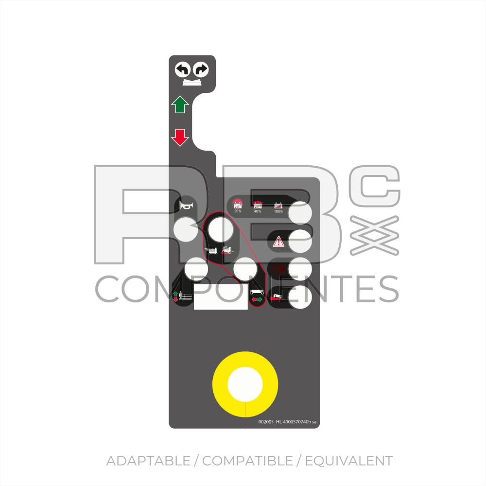 UPPER CONTROL BOX DECAL FOR HL STAR8S AND STAR13