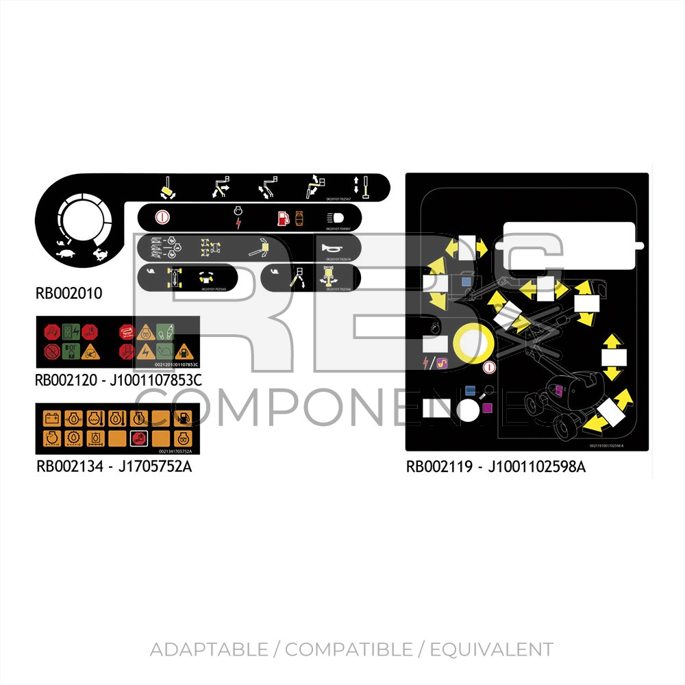 COMPLETE DECAL KIT COMPATIBLE JL 510 AND 450AJ SERIE II (NEW)