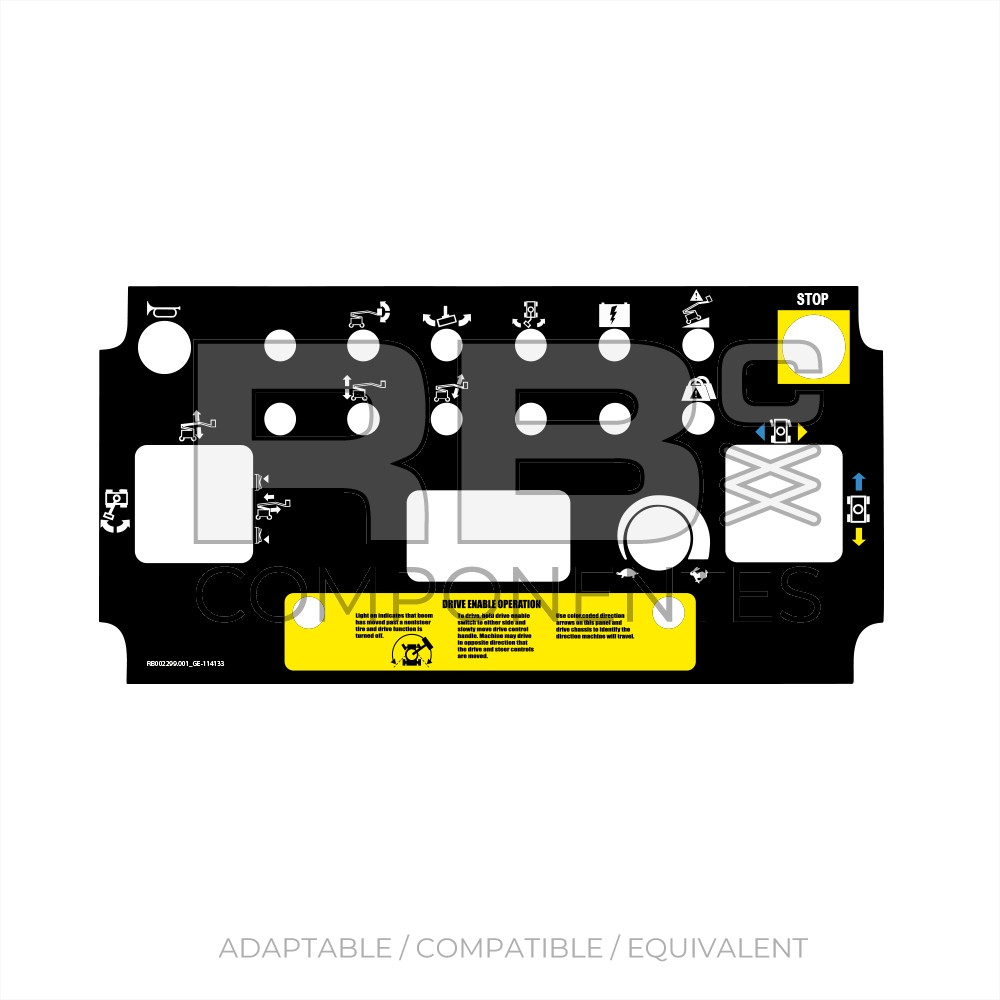 DECAL UPP CONTROL BOX AD/CO/EQ GE 114133GT