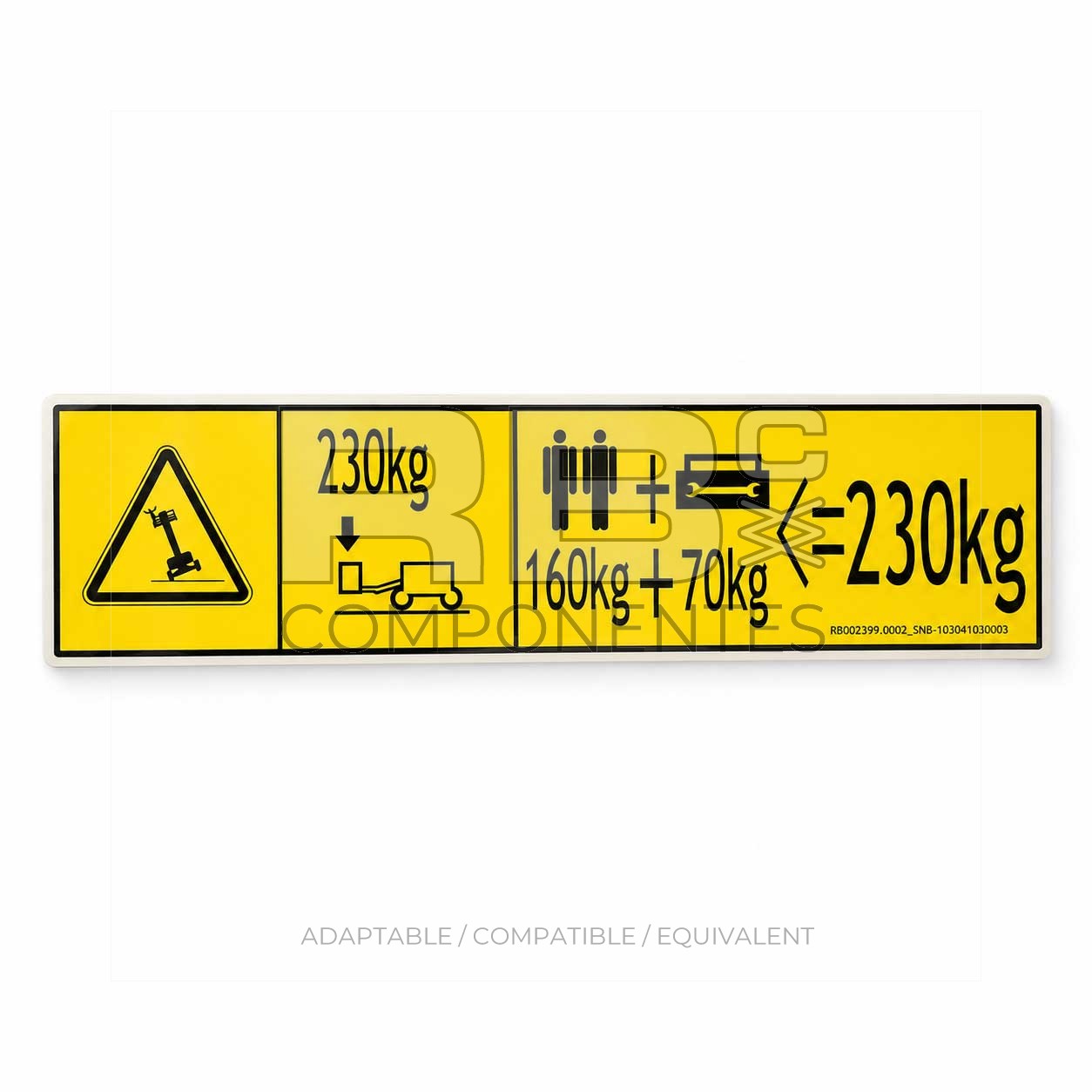 ADH SNB 103004103003 CARGA MAX 230KG 300x75mm