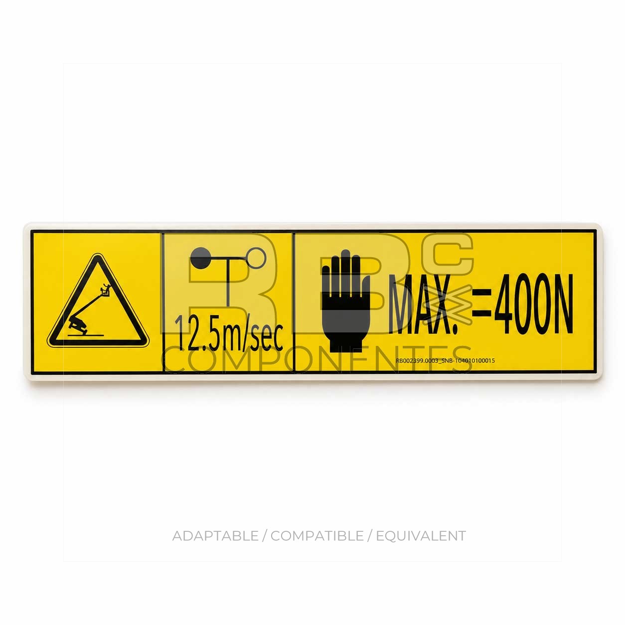 ADH SNB 104010100015 MAX 12,5M/S 400N 300x75mm
