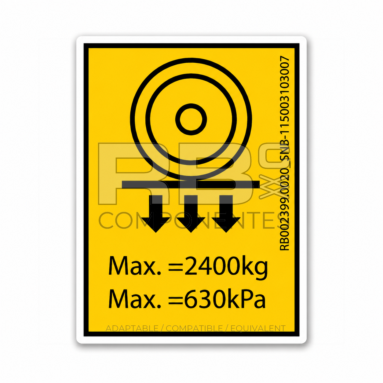ADH. SNB 115003103007 CARGA MAX 2400KG 50x70mm