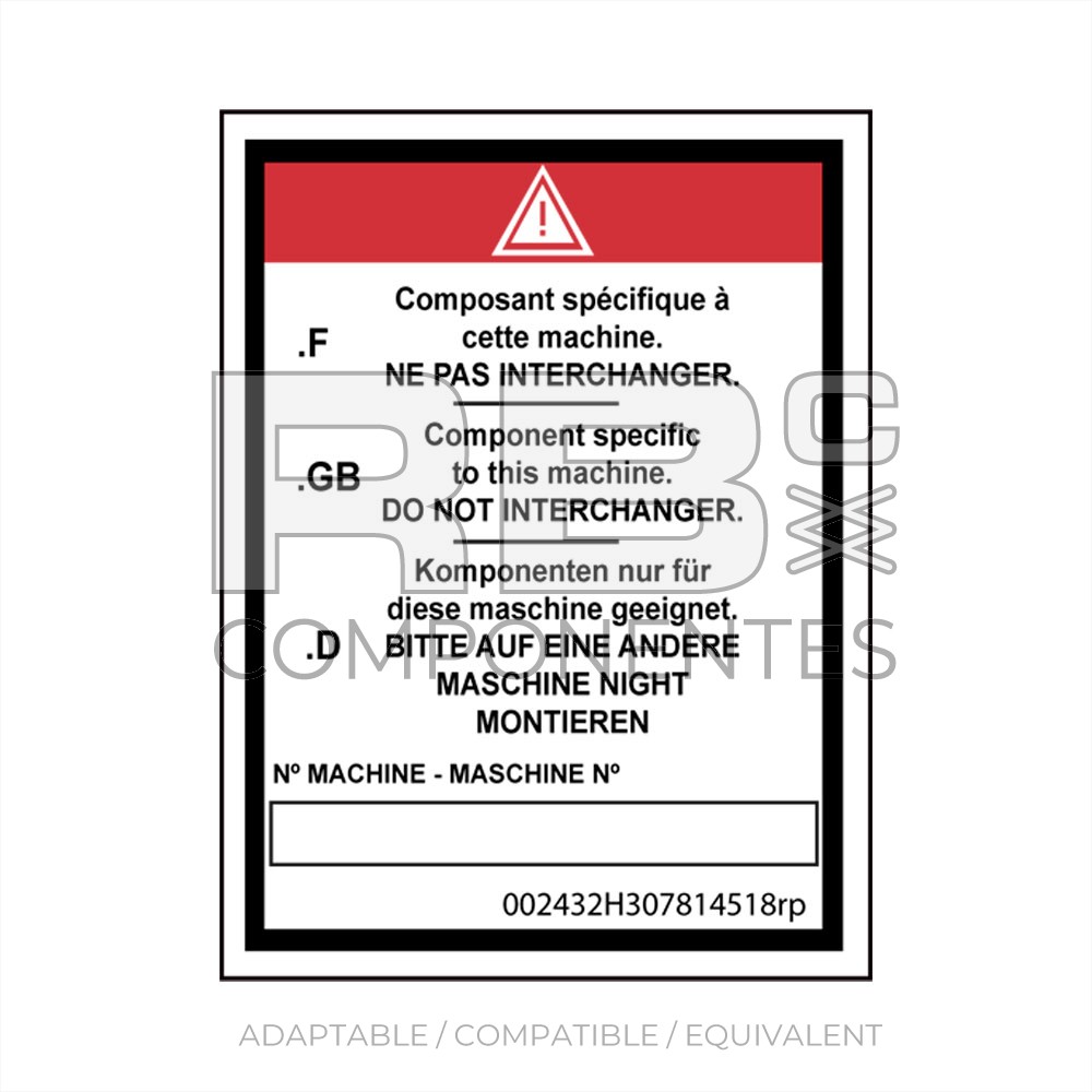 ADH COMPATIBLE CON LA REF HL  307814518RP