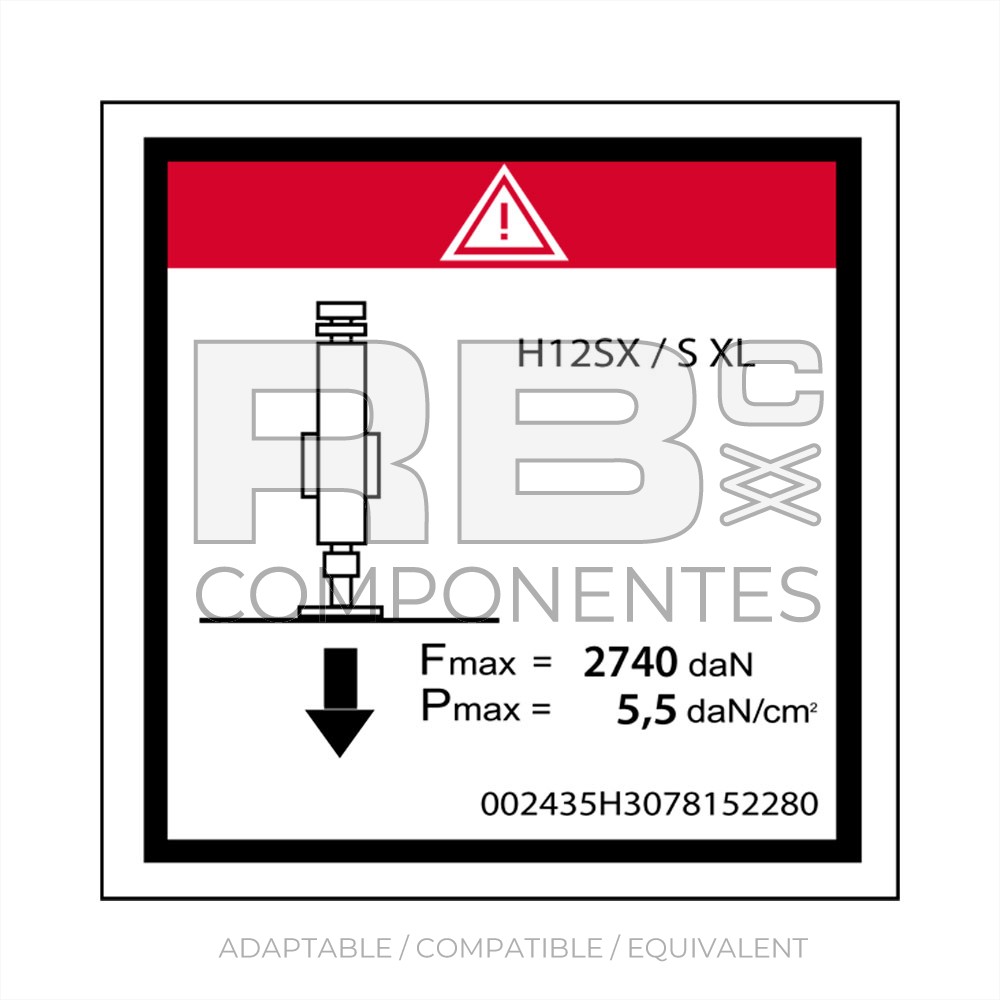 DECAL LOAD ON STABILIZER FOR 12SXL
