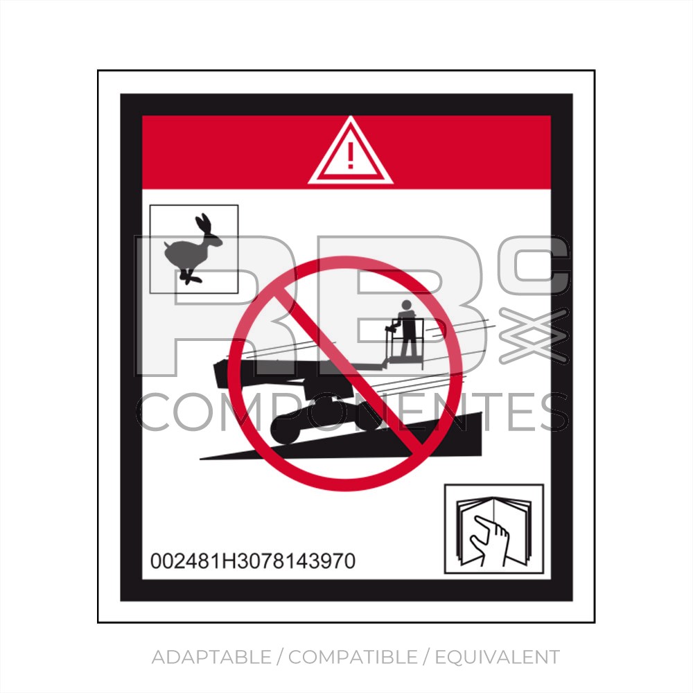 DECAL DO NOT DESCEND FOR H120PX