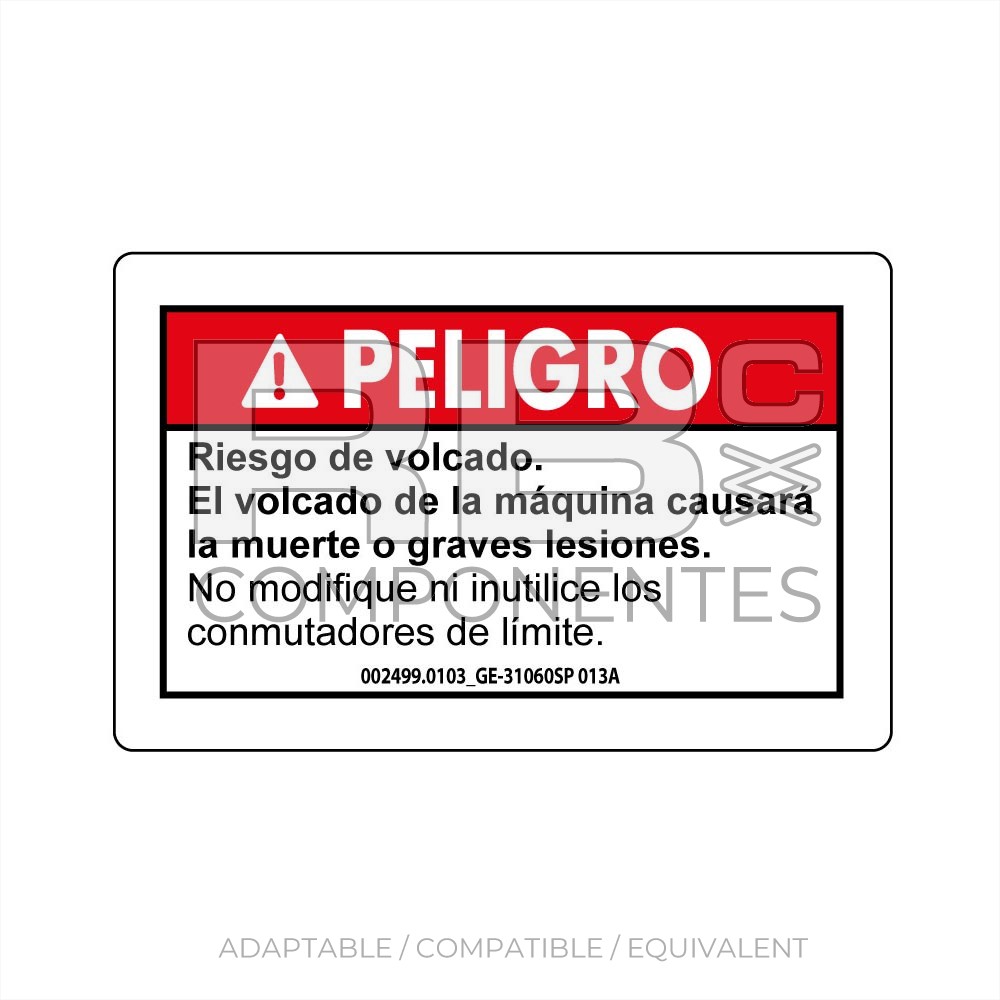 ADH. RIESGO DE VOLCADO 65X25mm