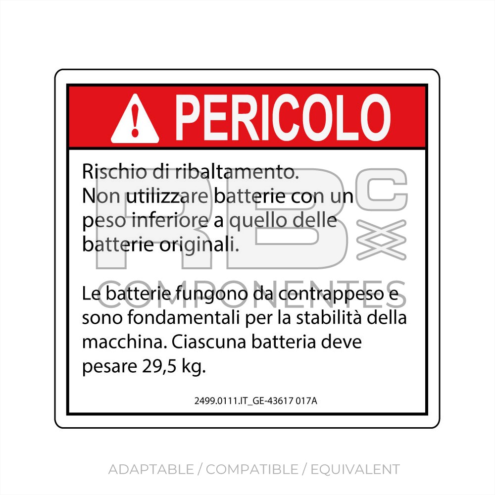 COMPATIBLE DECAL  REF.GE 43617IT_017A