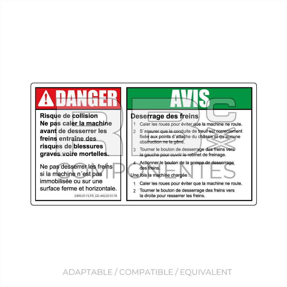 COMPATIBLE DECAL  REF.GE 44220FR_017A