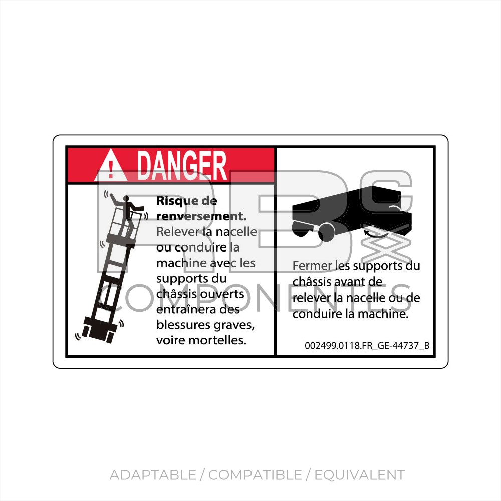 COMPATIBLE DECAL REF GE-44737FR_B  FR
