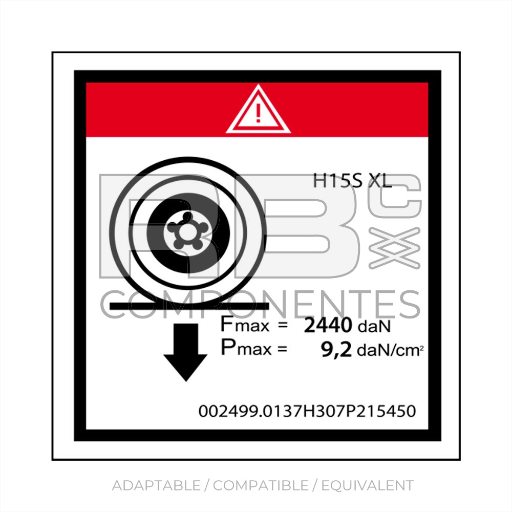 ADH. ESF. MAX SOBRE 1RUEDA+CARGA NOMIN.-HL 15 SXL