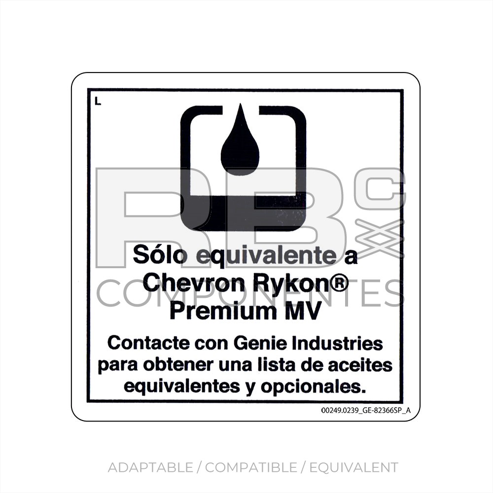 DECAL COMPATIBLE WITH GE 82366 A