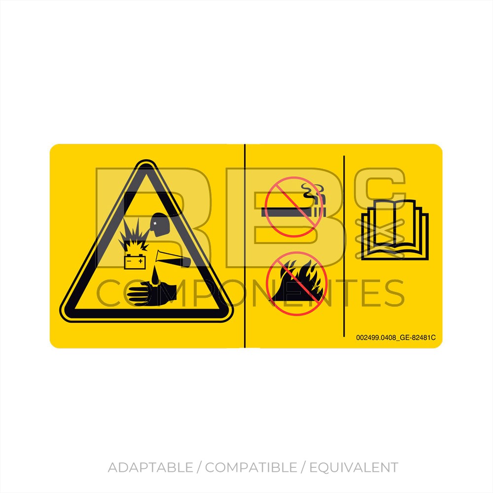 DECAL SYMBOL BATTERY SAFETY