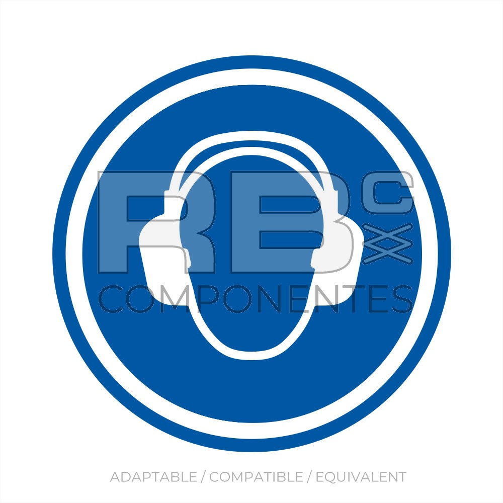 ADHOB16 - NORMA EN-ISO 7010 - ADH. OBLIG. USO DE PROTECCION ACUSTICA - 90x90mm