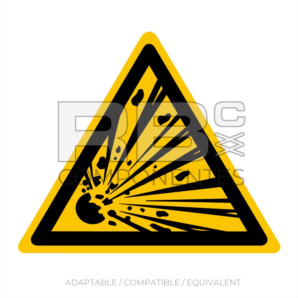 ADHAD02 - NORMA EN-ISO 7010 - ADH. ADVERTENCIA RIESGO DE EXPLOSION - 110x90mm