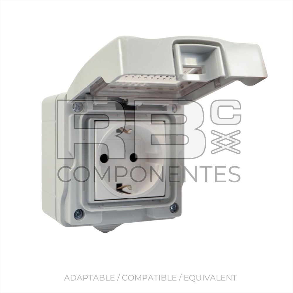 FEMALE WATERPROOF PLUG FOR WALL OR CONTROL.