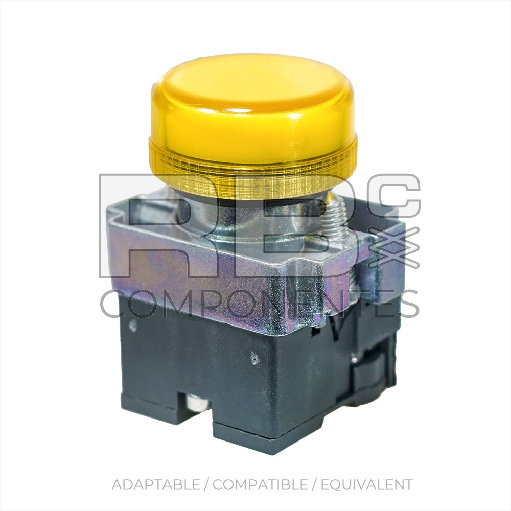 YELLOW INDICATOR WITH SUPPORT TYPE ZB2 + 12 VOLT L