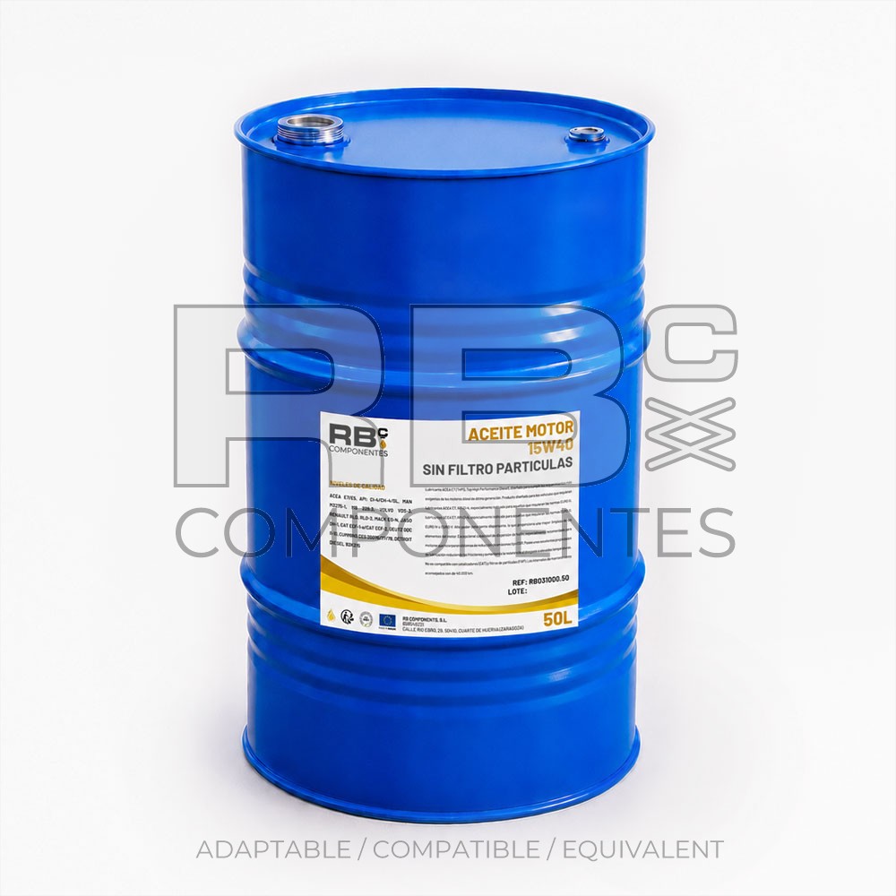 ENGINE OIL 15W40 WITHOUT PARTICULATE FILTER 50L
