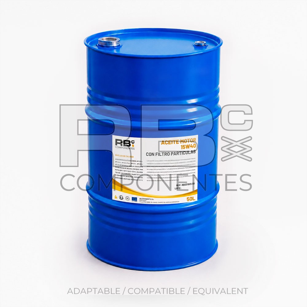 ENGINE OIL 15W40 WITH PARTICULATE FILTER 50L