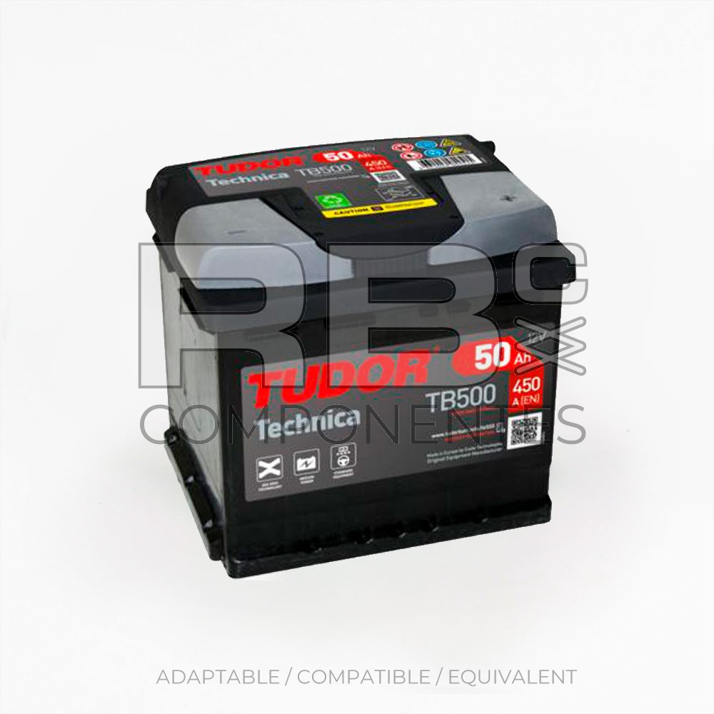 TUDOR TECHNICA 50AH STARTER BATTERY 207x175x190