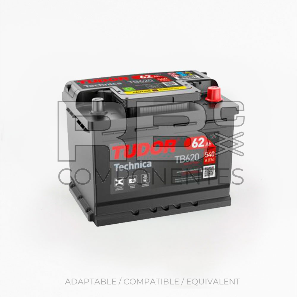 TUDOR TECHNICA 62AH STARTER BATTERY 242x175x190