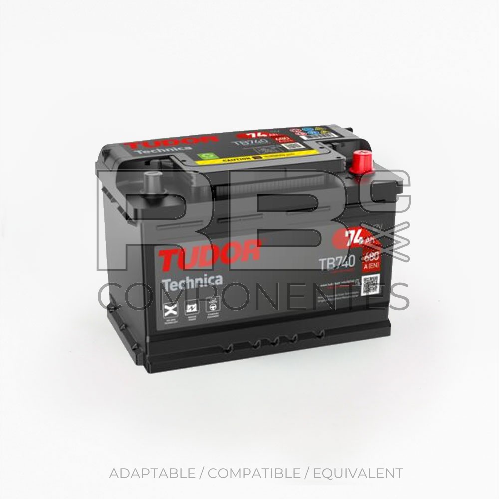 TUDOR TECHNICA 74AH STARTER BATTERY 278x175x190