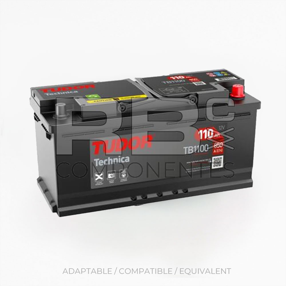 TUDOR TECHNICA 110AH STARTING BATTERY 392x175x190