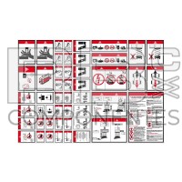WARNING DECALS KIT FOR DIESEL AND ELECTRIC SCISSOS