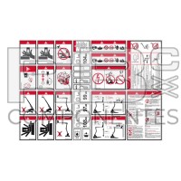WARNING DECALS KIT FOR ARTICULATED DIESEL AND ELEC