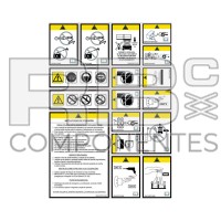 WARNING DECALS KIT FOR DIESEL AND ELECTRIC SCISSOR