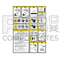 WARNING DECALS KIT FOR ARTICULATED DIESEL AND ELEC