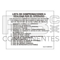ADH. DE INSTRUCCIONES -LISTA COMPROBACION A REALIZ