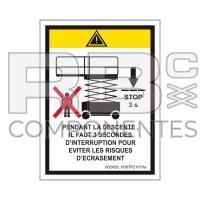 LOWERING TIME DECAL - 3 SEC. FRENCH
