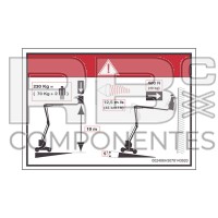 DECAL PLATFORM HEIGHT+LOAD 12DE/DX