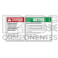 ADH RIESGO COLISION + LIBERACION FRENOS 165X90mm