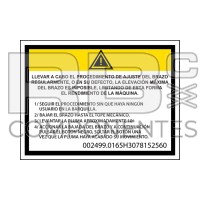 CYLINDER RESET LABEL