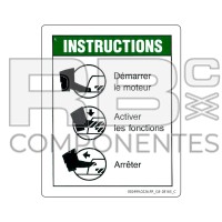 DECAL COMPATIBLE WITH GE 28165FR C FRENCH
